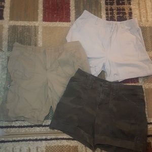 Khaki Jean Shorts & Camo Jean Shorts Size 10